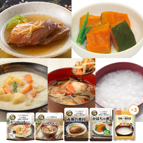 UAA食品　美味しい防災食　アレルゲン28品目不使用1日分セット